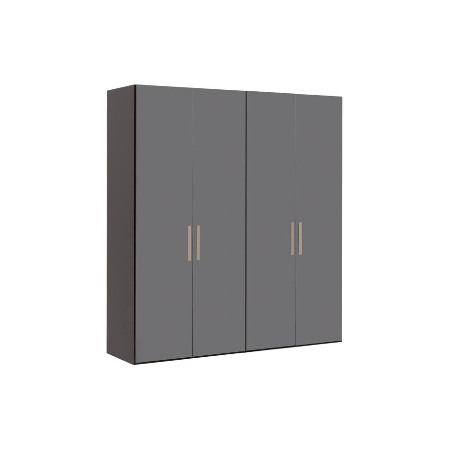 Goossens Kledingkast Easy Storage Ddk, Kledingkast 203 cm breed, 220 cm hoog, 4x glas draaideur Goossens Kledingkast Easy Storage Ddk, Kledingkast 203 cm breed, 220 cm hoog, 4x glas draaideur afbeelding 1