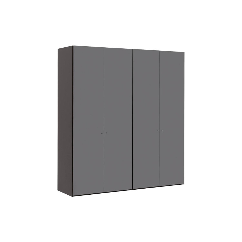 Goossens Kledingkast Easy Storage Ddk, Kledingkast 203 cm breed, 220 cm hoog, 4x glas draaideur afbeelding 1