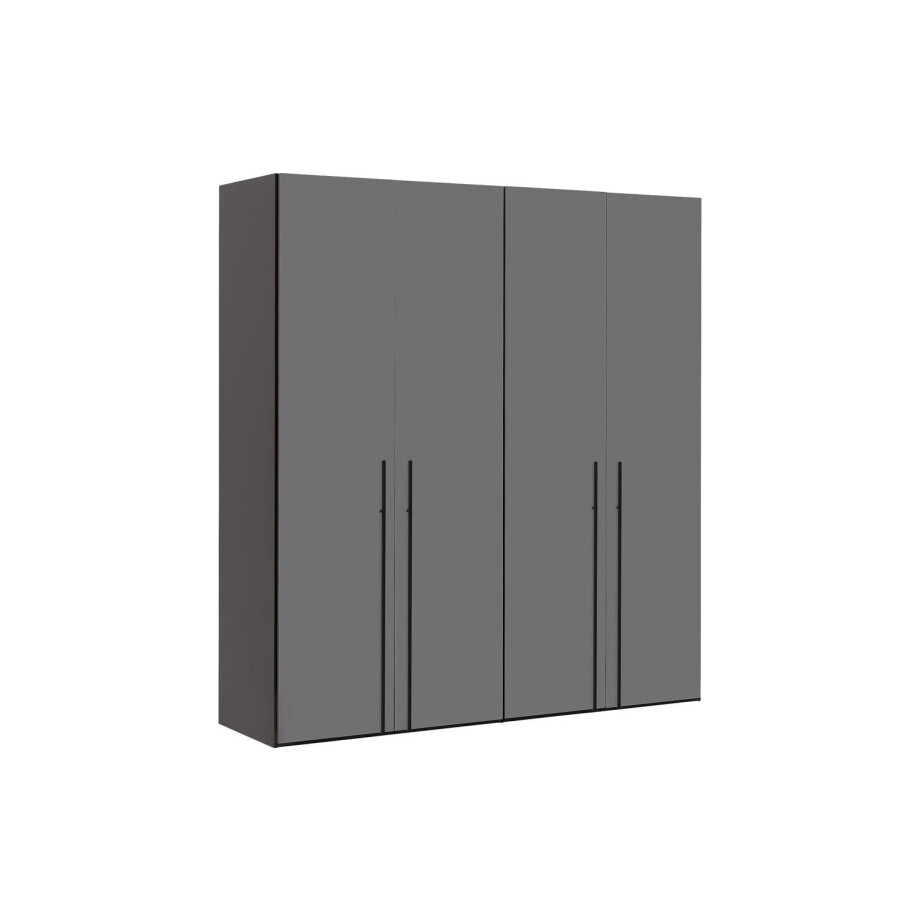 Goossens Kledingkast Easy Storage Ddk, Kledingkast 203 cm breed, 220 cm hoog, 4x glas draaideur Goossens Kledingkast Easy Storage Ddk, Kledingkast 203 cm breed, 220 cm hoog, 4x glas draaideur afbeelding 1