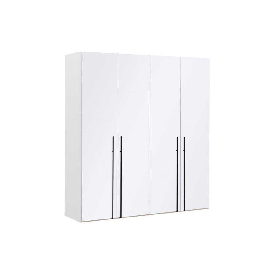 Goossens Kledingkast Easy Storage Ddk, Kledingkast 203 cm breed, 220 cm hoog, 4x glas draaideur afbeelding 1