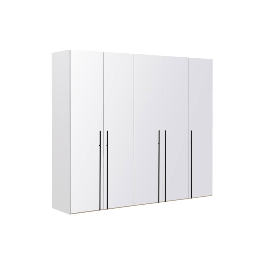 Goossens Kledingkast Easy Storage Ddk, Kledingkast 253 cm breed, 220 cm hoog, 5x glas draaideur afbeelding 1