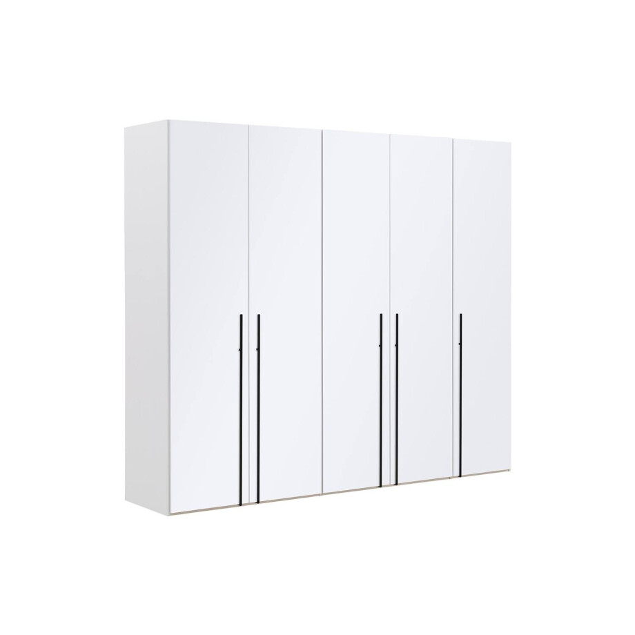 Goossens Kledingkast Easy Storage Ddk, Kledingkast 253 cm breed, 220 cm hoog, 5x glas draaideur afbeelding 1