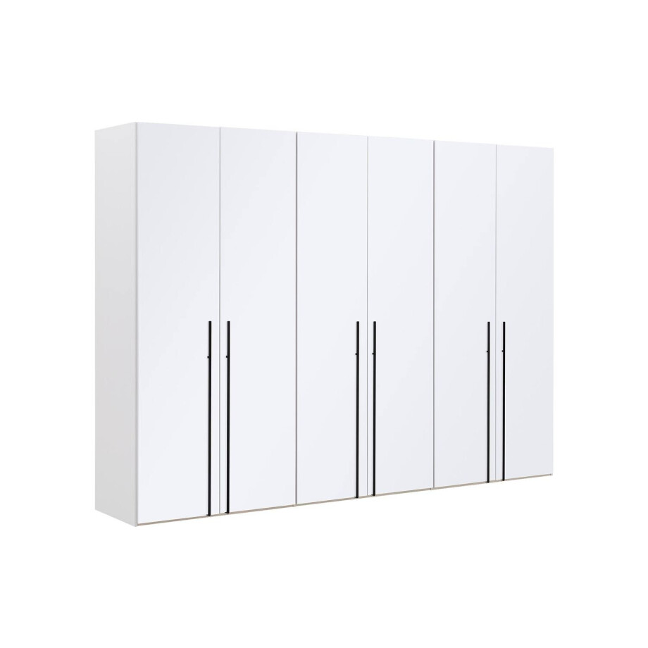 Goossens Kledingkast Easy Storage Ddk, Kledingkast 304 cm breed, 220 cm hoog, 6x glas draaideur afbeelding 1