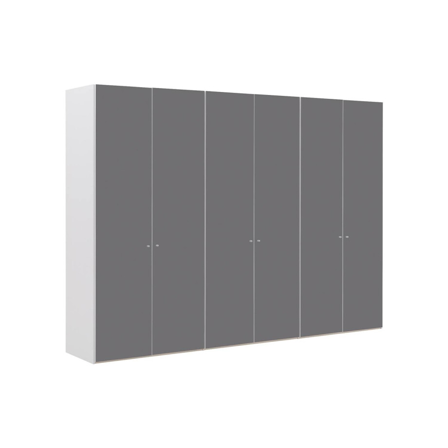 Goossens Kledingkast Easy Storage Ddk, Kledingkast 304 cm breed, 220 cm hoog, 6x glas draaideur Goossens Kledingkast Easy Storage Ddk, Kledingkast 304 cm breed, 220 cm hoog, 6x glas draaideur afbeelding 1
