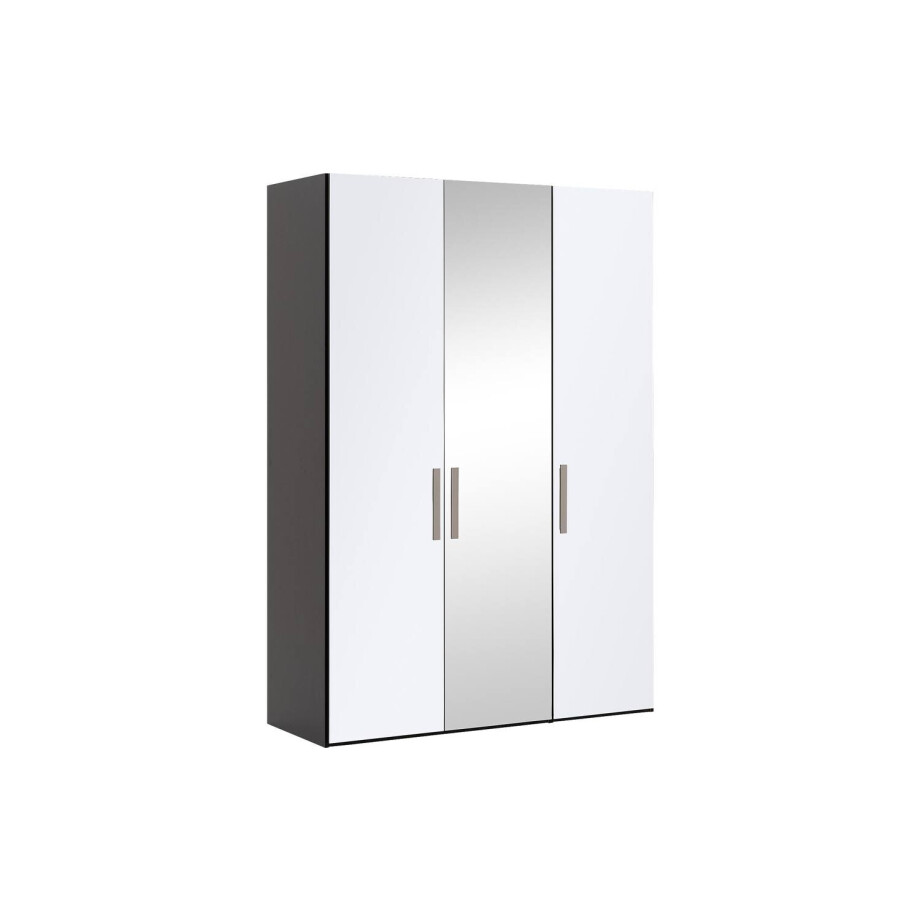 Goossens Kledingkast Easy Storage Ddk, Kledingkast 153 cm breed, 220 cm hoog, 2x glas draaideur en 1x spiegel draaideur midden Goossens Kledingkast Easy Storage Ddk, Kledingkast 153 cm breed, 220 cm hoog, 2x glas draaideur en 1x spiegel draaideur midden afbeelding 1