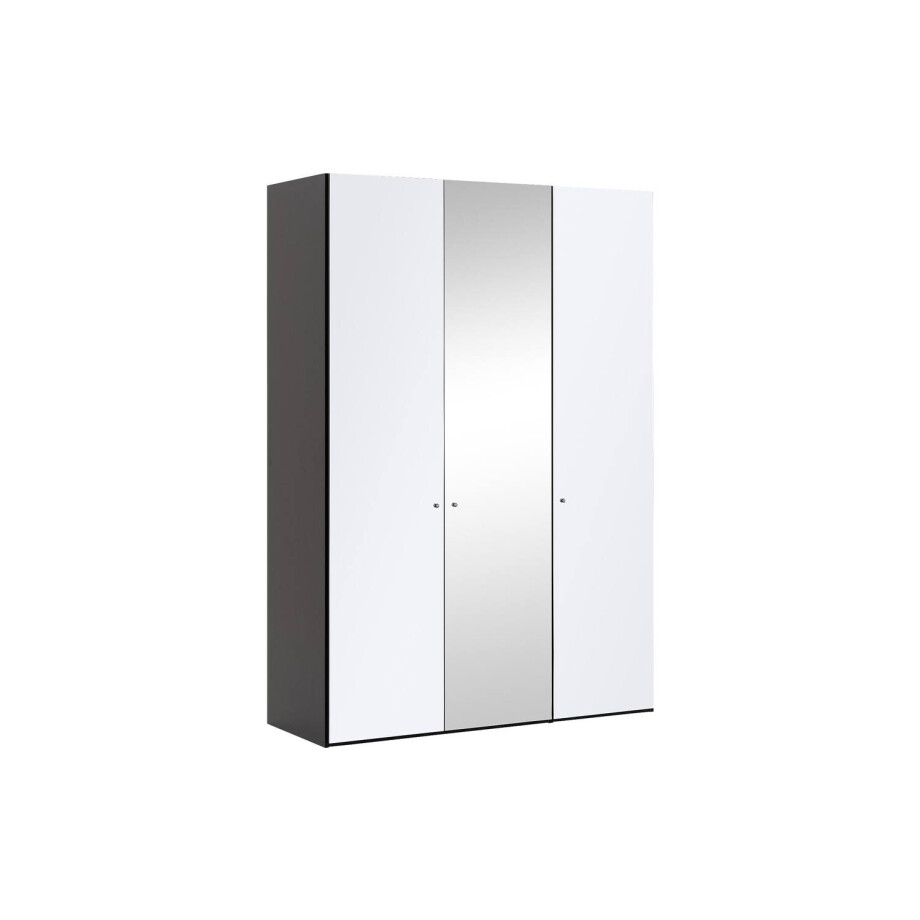 Goossens Kledingkast Easy Storage Ddk, Kledingkast 153 cm breed, 220 cm hoog, 2x glas draaideur en 1x spiegel draaideur midden Goossens Kledingkast Easy Storage Ddk, Kledingkast 153 cm breed, 220 cm hoog, 2x glas draaideur en 1x spiegel draaideur midden afbeelding 1