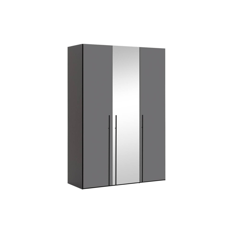 Goossens Kledingkast Easy Storage Ddk, Kledingkast 153 cm breed, 220 cm hoog, 2x glas draaideur en 1x spiegel draaideur midden Goossens Kledingkast Easy Storage Ddk, Kledingkast 153 cm breed, 220 cm hoog, 2x glas draaideur en 1x spiegel draaideur midden afbeelding 1