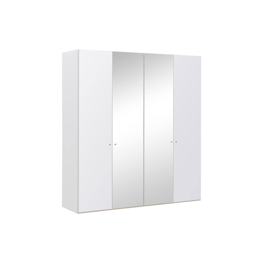 Goossens Kledingkast Easy Storage Ddk, Kledingkast 203 cm breed, 220 cm hoog, 2x glas draaideur en 2x spiegel draaideur midden afbeelding 1