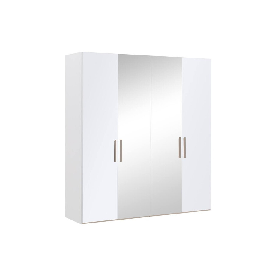 Goossens Kledingkast Easy Storage Ddk, Kledingkast 203 cm breed, 220 cm hoog, 2x glas draaideur en 2x spiegel draaideur midden Goossens Kledingkast Easy Storage Ddk, Kledingkast 203 cm breed, 220 cm hoog, 2x glas draaideur en 2x spiegel draaideur midden afbeelding 1