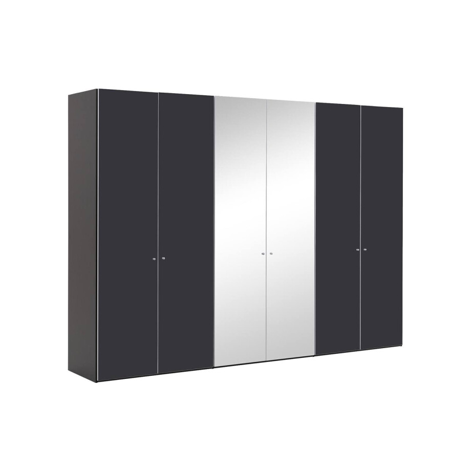 Goossens Kledingkast Easy Storage Ddk, Kledingkast 304 cm breed, 220 cm hoog, 4x draaideur en 2x spiegel draaideur midden Goossens Kledingkast Easy Storage Ddk, Kledingkast 304 cm breed, 220 cm hoog, 4x draaideur en 2x spiegel draaideur midden afbeelding 1
