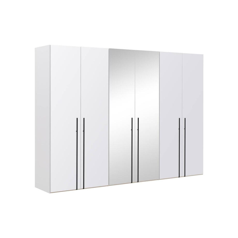 Goossens Kledingkast Easy Storage Ddk, Kledingkast 304 cm breed, 220 cm hoog, 4x glas draaideur en 2x spiegel draaideur midden Goossens Kledingkast Easy Storage Ddk, Kledingkast 304 cm breed, 220 cm hoog, 4x glas draaideur en 2x spiegel draaideur midden afbeelding 1
