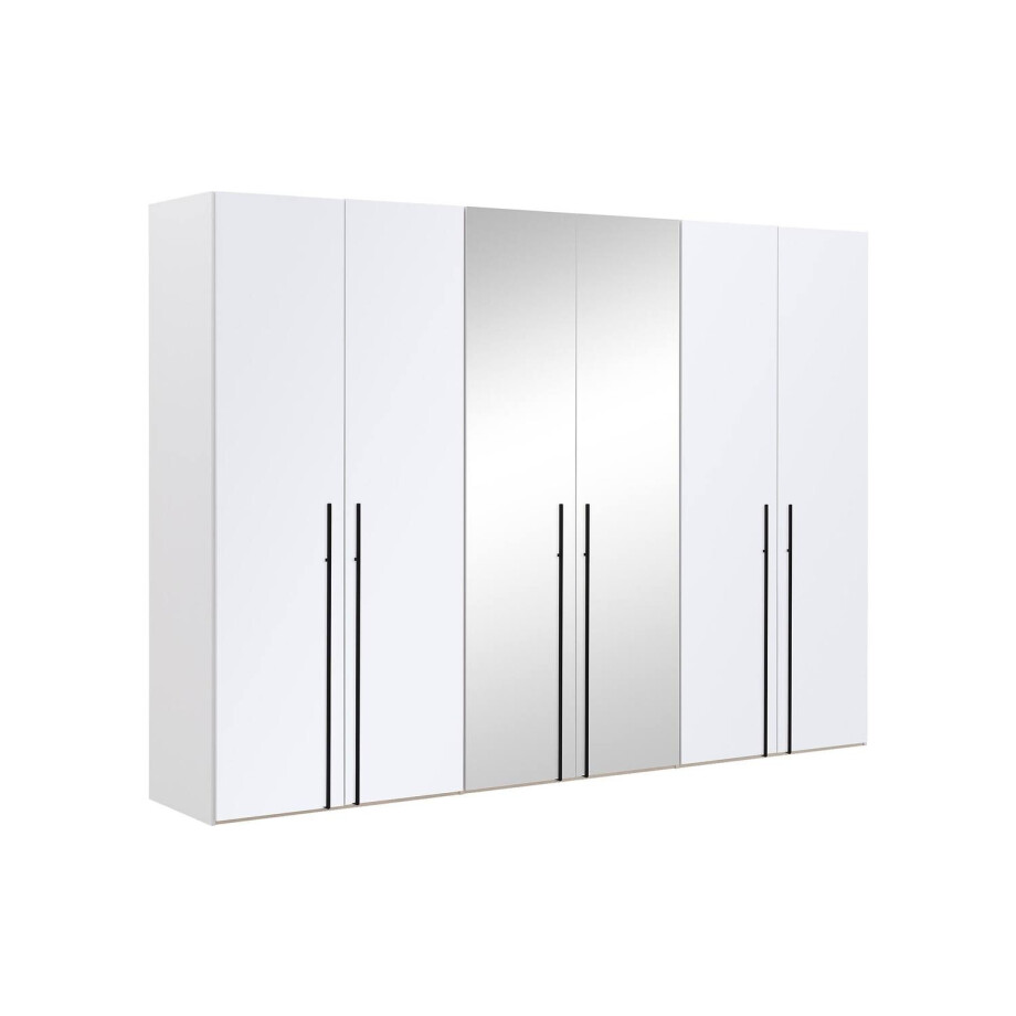 Goossens Kledingkast Easy Storage Ddk, Kledingkast 304 cm breed, 220 cm hoog, 4x glas draaideur en 2x spiegel draaideur midden Goossens Kledingkast Easy Storage Ddk, Kledingkast 304 cm breed, 220 cm hoog, 4x glas draaideur en 2x spiegel draaideur midden afbeelding 1