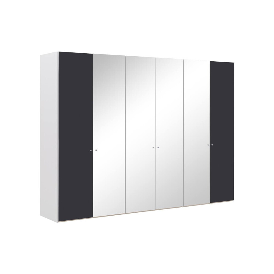 Goossens Kledingkast Easy Storage Ddk, Kledingkast 304 cm breed, 220 cm hoog, 2x draaideur en 4x spiegel draaideur midden Goossens Kledingkast Easy Storage Ddk, Kledingkast 304 cm breed, 220 cm hoog, 2x draaideur en 4x spiegel draaideur midden afbeelding 1