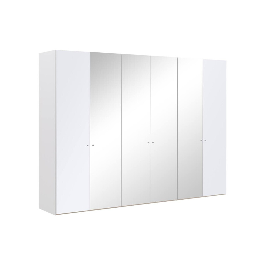 Goossens Kledingkast Easy Storage Ddk, Kledingkast 304 cm breed, 220 cm hoog, 2x glas draaideur en 4x spiegel draaideur midden Goossens Kledingkast Easy Storage Ddk, Kledingkast 304 cm breed, 220 cm hoog, 2x glas draaideur en 4x spiegel draaideur midden afbeelding 1