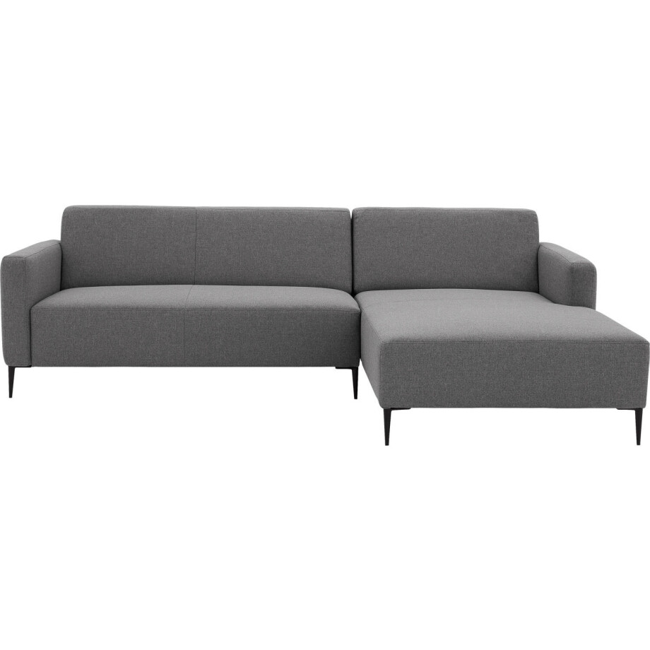 Goossens Bank Key West grijs, stof, 2,5-zits, modern design Goossens Bank Key West grijs, stof, 2,5-zits, modern design afbeelding 1