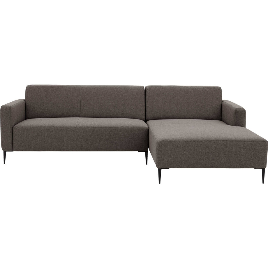 Goossens Bank Key West bruin, stof, 2,5-zits, modern design afbeelding 1