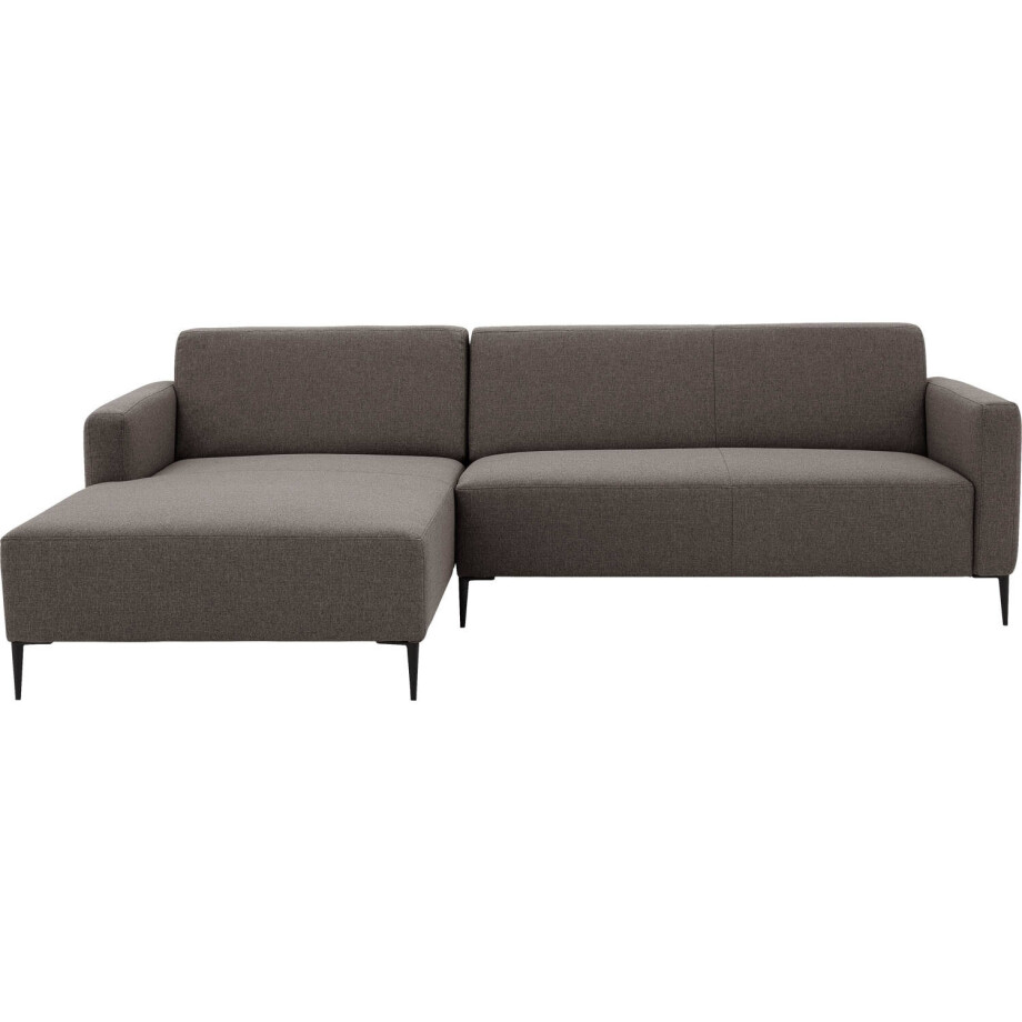 Goossens Bank Key West bruin, stof, 2,5-zits, modern design afbeelding 1