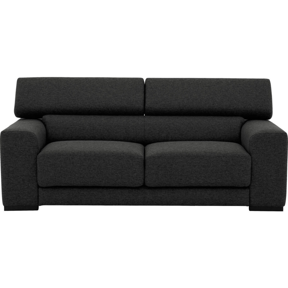 Goossens Bank Nora antraciet, stof, 2,5-zits, stijlvol landelijk afbeelding 1