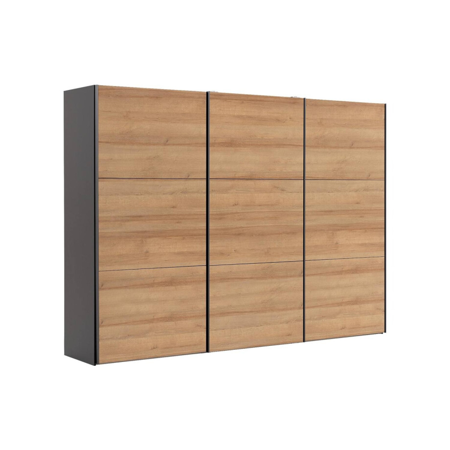 Goossens Kledingkast Easy Storage Sdk, 303 cm breed, 220 cm hoog, 3x 3 paneel schuifdeuren Goossens Kledingkast Easy Storage Sdk, 303 cm breed, 220 cm hoog, 3x 3 paneel schuifdeuren afbeelding 1