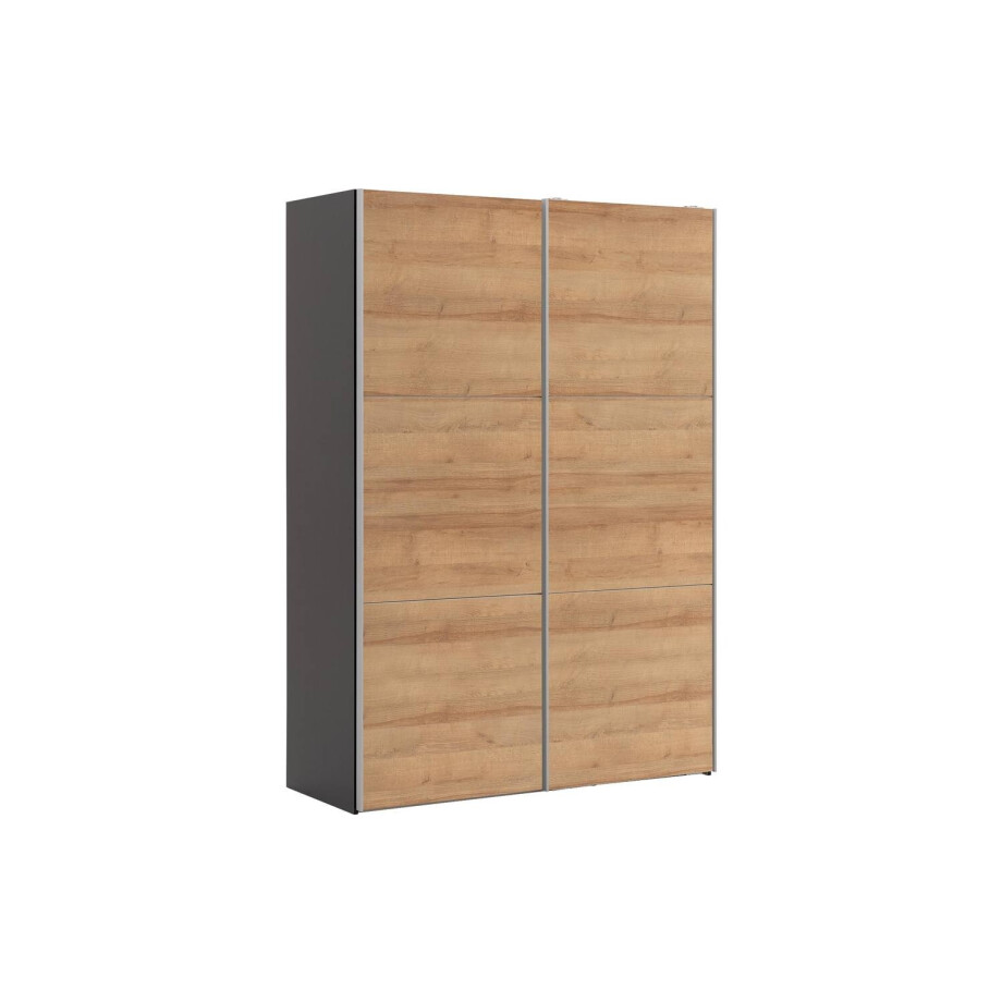 Goossens Kledingkast Easy Storage Sdk, 153 cm breed, 220 cm hoog, 2x 3 paneel schuifdeuren afbeelding 1