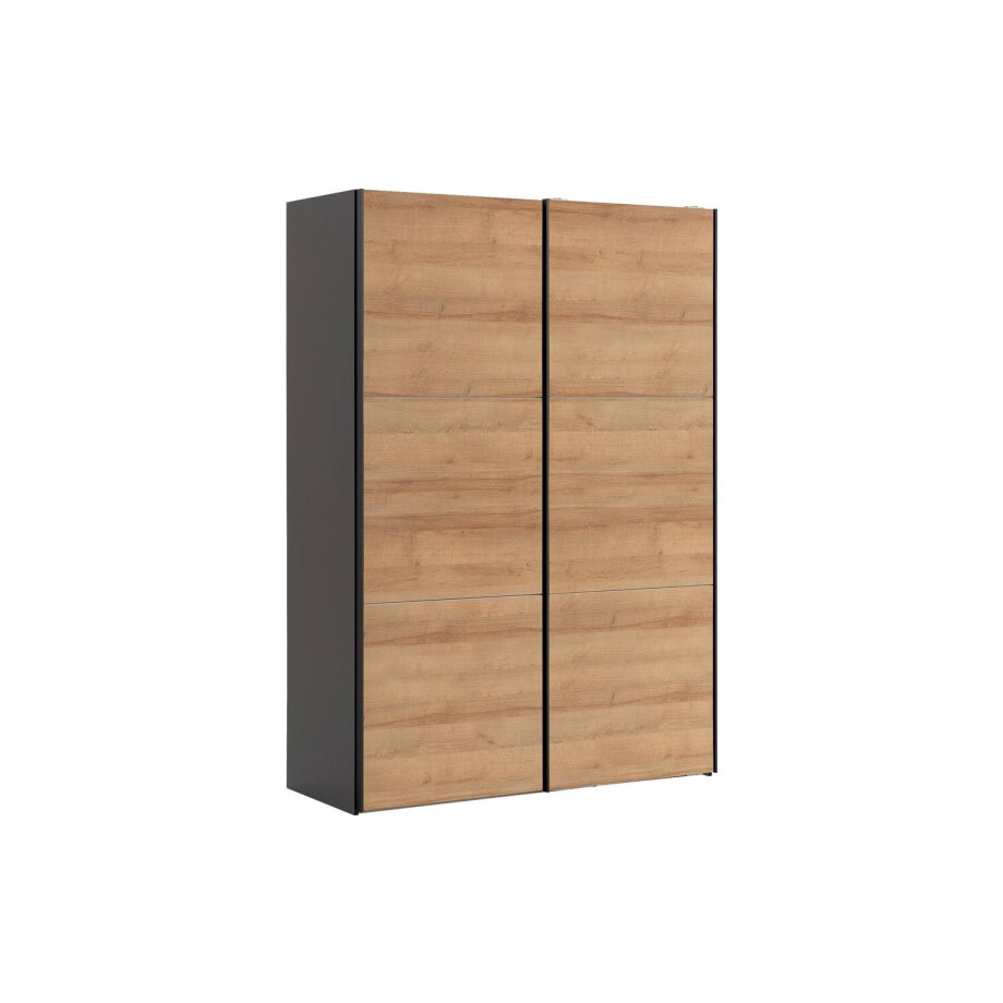 Goossens Kledingkast Easy Storage Sdk, 153 cm breed, 220 cm hoog, 2x 3 paneel schuifdeuren afbeelding 1