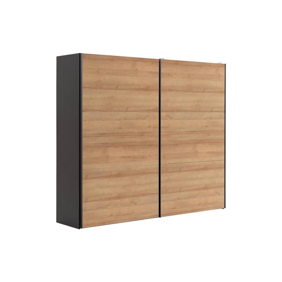 Goossens Kledingkast Easy Storage Sdk, 253 cm breed, 220 cm hoog, 2x 3 paneel schuifdeuren afbeelding 1