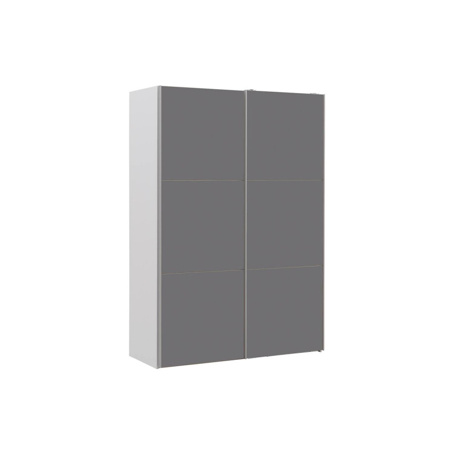 Goossens Kledingkast Easy Storage Sdk, 153 cm breed, 220 cm hoog, 2x 3 paneel glas schuifdeuren afbeelding 1
