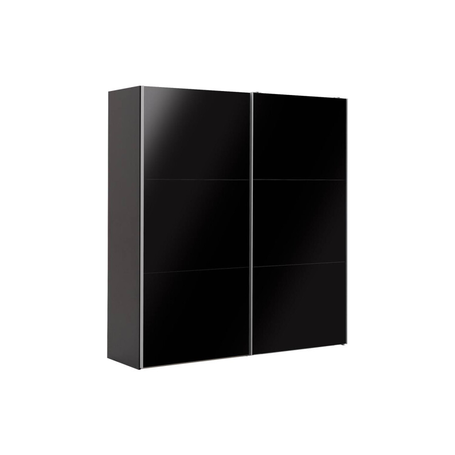 Goossens Kledingkast Easy Storage Sdk, 203 cm breed, 220 cm hoog, 2x 3 paneel glas schuifdeuren afbeelding 1