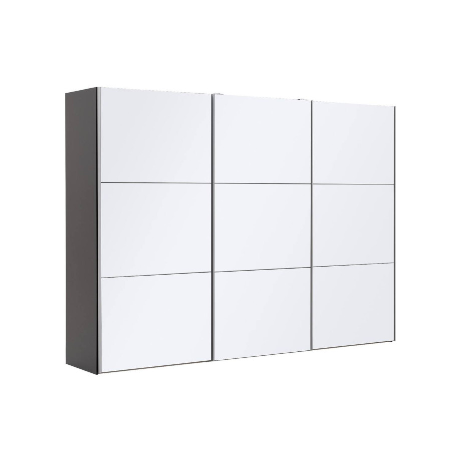 Goossens Kledingkast Easy Storage Sdk, 303 cm breed, 220 cm hoog, 3x 3 paneel glas schuifdeuren afbeelding 1