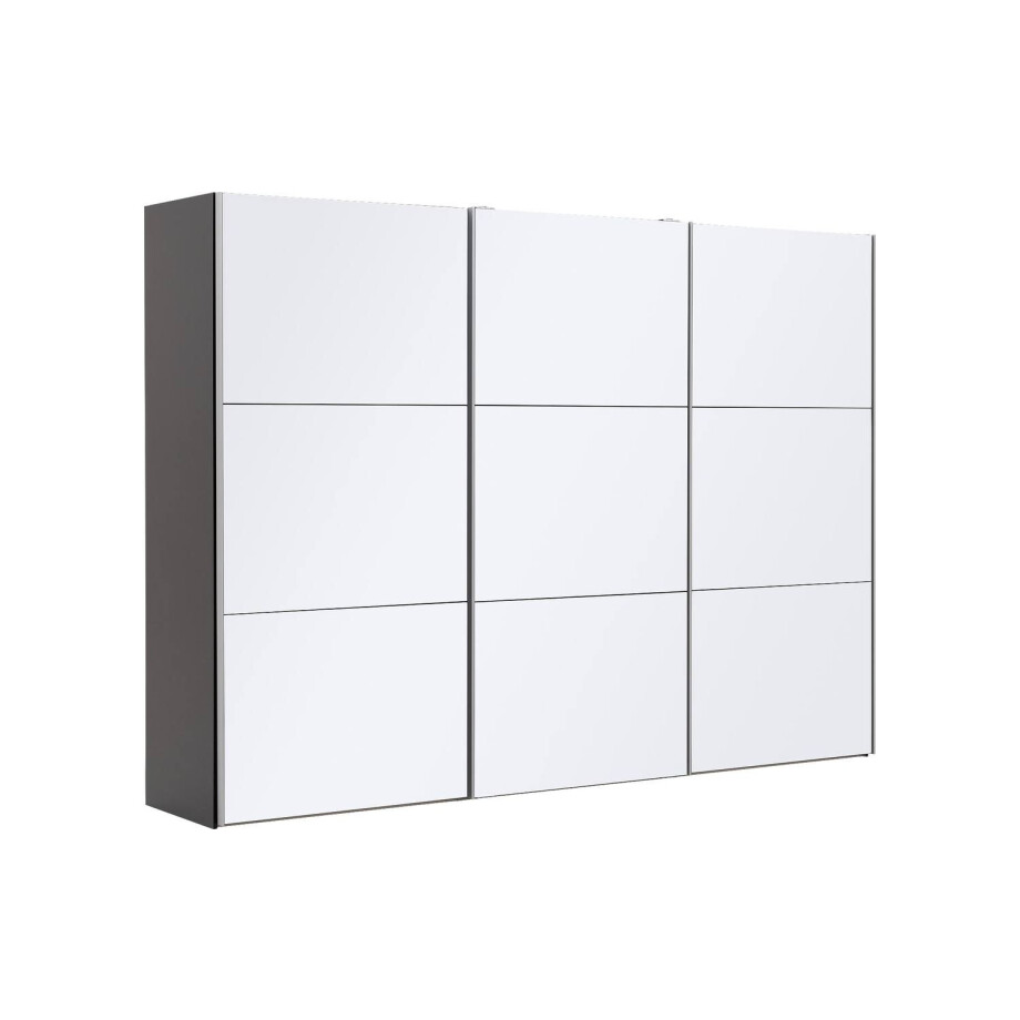 Goossens Kledingkast Easy Storage Sdk, 303 cm breed, 220 cm hoog, 3x 3 paneel glas schuifdeuren Goossens Kledingkast Easy Storage Sdk, 303 cm breed, 220 cm hoog, 3x 3 paneel glas schuifdeuren afbeelding 1