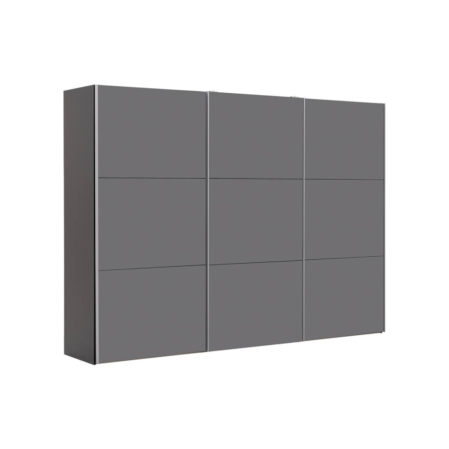 Goossens Kledingkast Easy Storage Sdk, 303 cm breed, 220 cm hoog, 3x 3 paneel glas schuifdeuren Goossens Kledingkast Easy Storage Sdk, 303 cm breed, 220 cm hoog, 3x 3 paneel glas schuifdeuren afbeelding 1