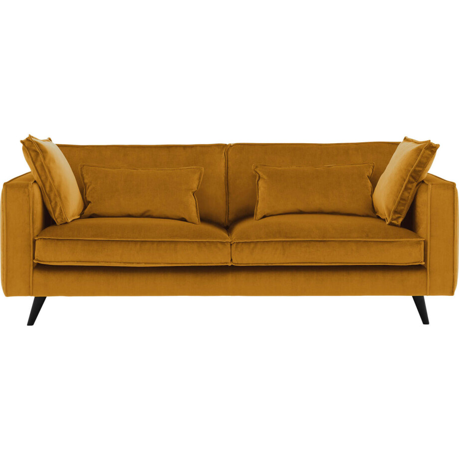 Goossens Bank Suite geel, stof, 4-zits, elegant chic Goossens Bank Suite geel, stof, 4-zits, elegant chic afbeelding 1
