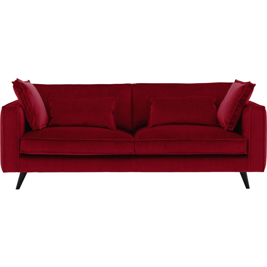 Goossens Bank Suite rood, stof, 4-zits, elegant chic afbeelding 1