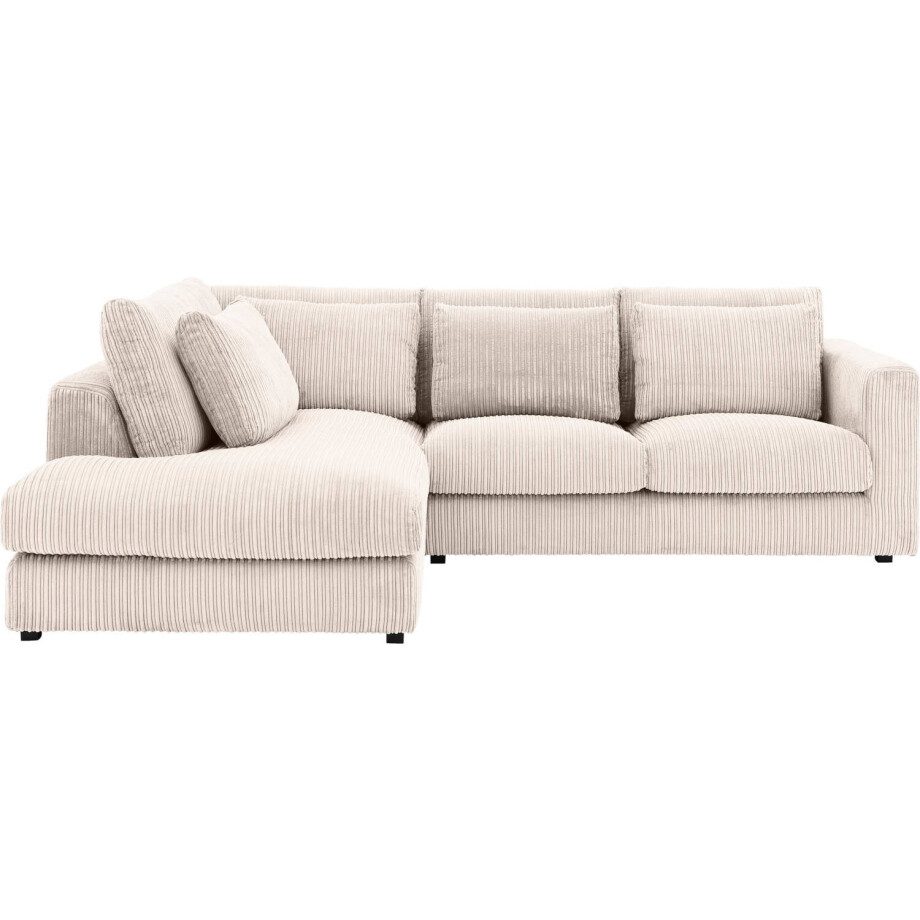 Goossens Bank Ravenia wit, stof, 2-zits, stijlvol landelijk met ligelement links Goossens Bank Ravenia wit, stof, 2-zits, stijlvol landelijk met ligelement links afbeelding 1