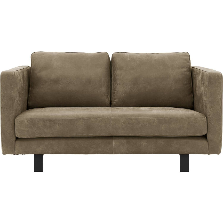 Goossens Excellent Bank Nuance groen, leer, 2,5-zits, urban industrieel Goossens Excellent Bank Nuance groen, leer, 2,5-zits, urban industrieel afbeelding 1