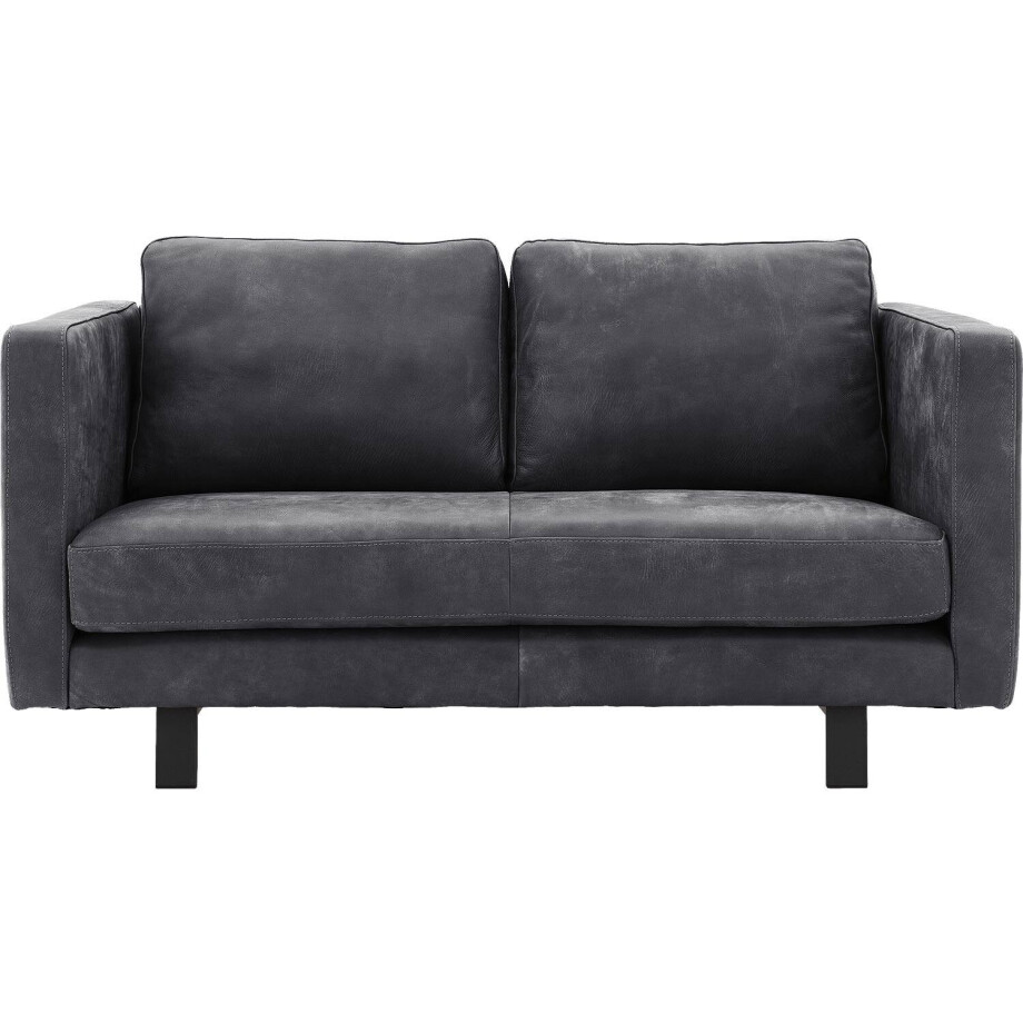 Goossens Excellent Bank Nuance zwart, leer, 2,5-zits, urban industrieel Goossens Excellent Bank Nuance zwart, leer, 2,5-zits, urban industrieel afbeelding 1