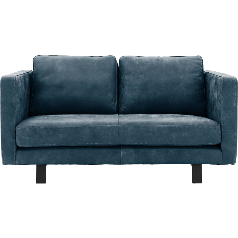 Goossens Excellent Bank Nuance blauw, leer, 2,5-zits, urban industrieel afbeelding 1