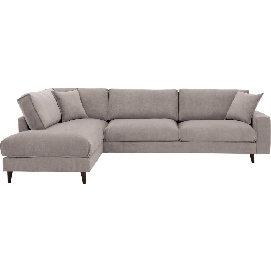 Goossens Bank Jonas beige, stof, 3,5-zits, urban industrieel met ligelement links Goossens Bank Jonas beige, stof, 3,5-zits, urban industrieel met ligelement links afbeelding 1