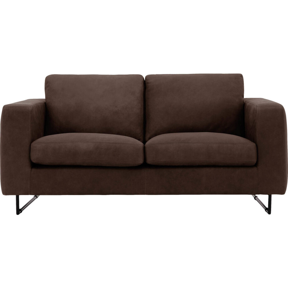 Goossens Excellent Bank Jovani bruin, leer, 2-zits, urban industrieel afbeelding 1