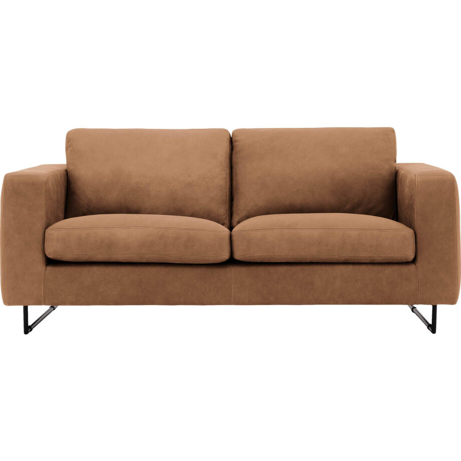 Goossens Excellent Bank Jovani bruin, leer, 2,5-zits, urban industrieel Goossens Excellent Bank Jovani bruin, leer, 2,5-zits, urban industrieel afbeelding 1