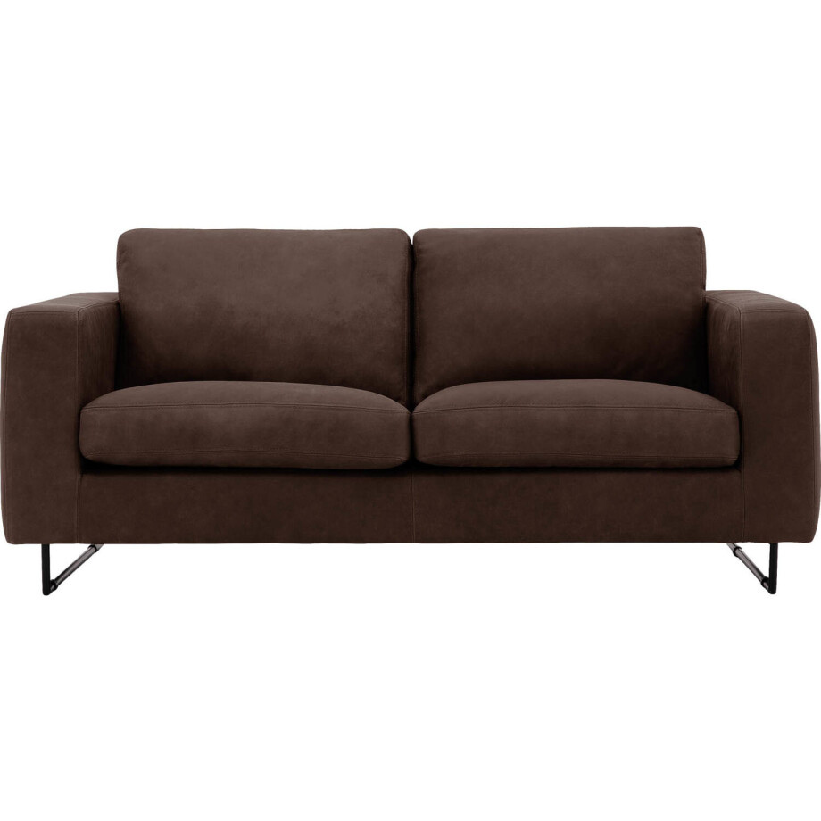 Goossens Excellent Bank Jovani bruin, leer, 2,5-zits, urban industrieel Goossens Excellent Bank Jovani bruin, leer, 2,5-zits, urban industrieel afbeelding 1