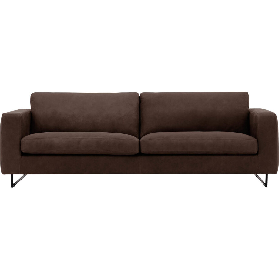 Goossens Excellent Bank Jovani bruin, leer, 4-zits, urban industrieel afbeelding 1