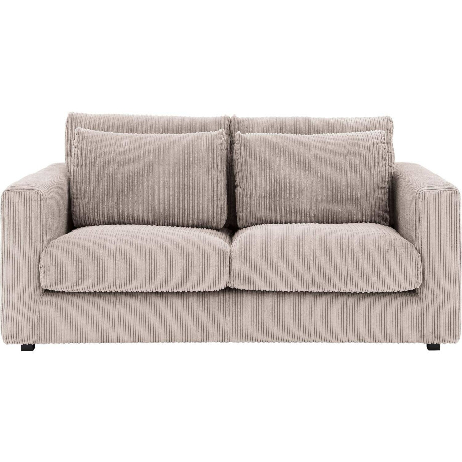 Goossens Bank Ravenia bruin, stof, 2-zits, stijlvol landelijk afbeelding 1