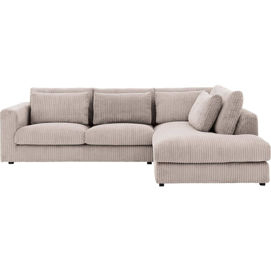 Goossens Bank Ravenia bruin, stof, 2,5-zits, stijlvol landelijk met ligelement rechts Goossens Bank Ravenia bruin, stof, 2,5-zits, stijlvol landelijk met ligelement rechts afbeelding 1