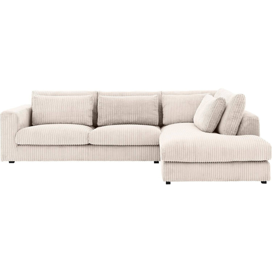 Goossens Bank Ravenia beige, stof, 3-zits, stijlvol landelijk met ligelement rechts Goossens Bank Ravenia beige, stof, 3-zits, stijlvol landelijk met ligelement rechts afbeelding 1