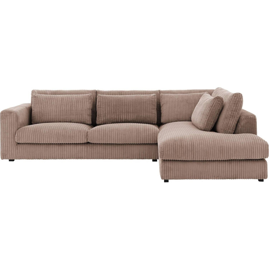 Goossens Bank Ravenia bruin, stof, 3-zits, stijlvol landelijk met ligelement rechts Goossens Bank Ravenia bruin, stof, 3-zits, stijlvol landelijk met ligelement rechts afbeelding 1