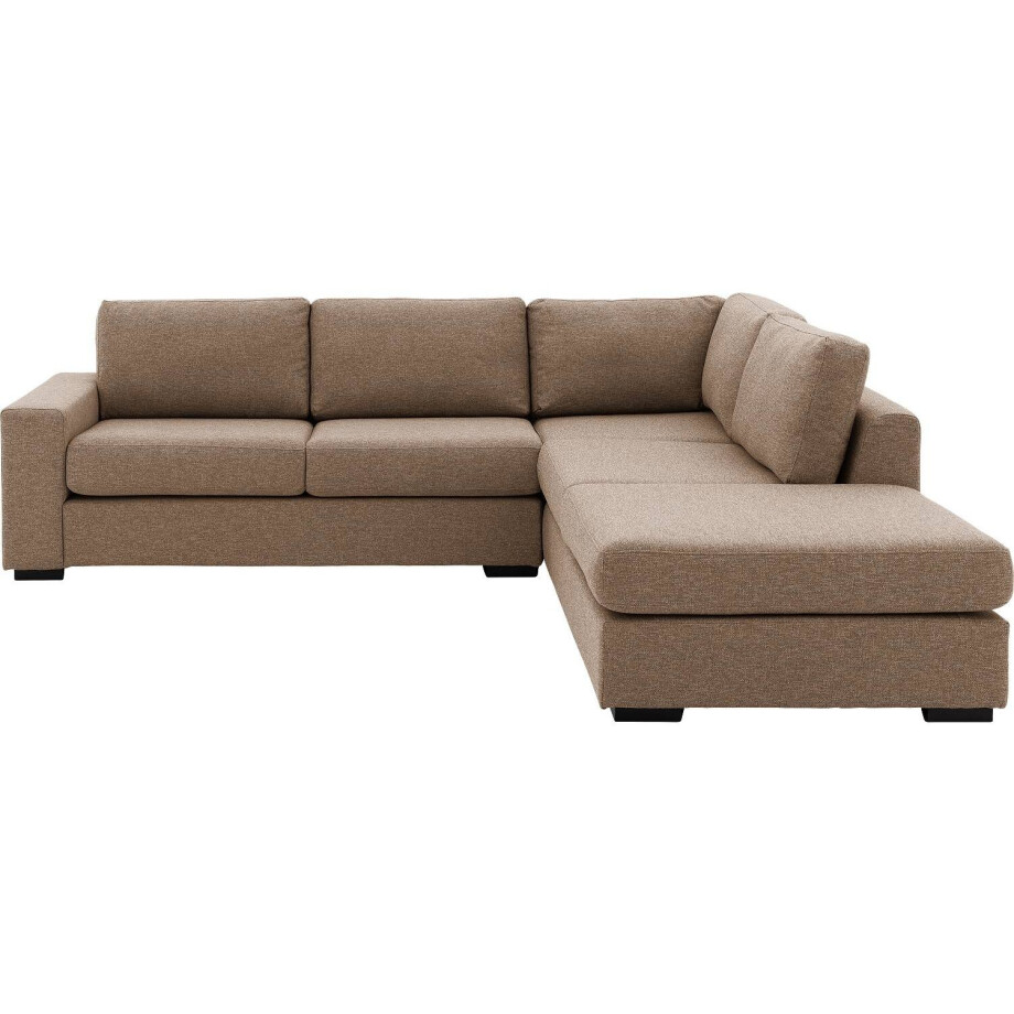 Goossens Hoekbank Lucca Met Ligelement bruin, stof, 2,5-zits, stijlvol landelijk met ligelement rechts Goossens Hoekbank Lucca Met Ligelement bruin, stof, 2,5-zits, stijlvol landelijk met ligelement rechts afbeelding 1