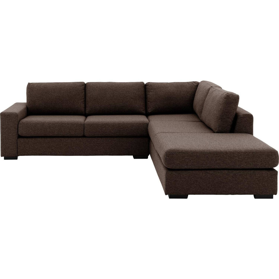 Goossens Hoekbank Lucca Met Ligelement bruin, stof, 2,5-zits, stijlvol landelijk met ligelement rechts Goossens Hoekbank Lucca Met Ligelement bruin, stof, 2,5-zits, stijlvol landelijk met ligelement rechts afbeelding 1