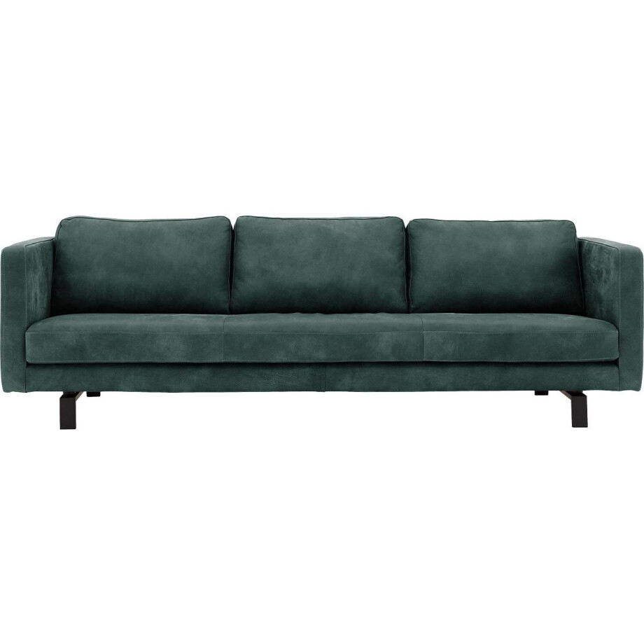 Goossens Excellent Bank Nuance groen, leer, 4-zits, urban industrieel Goossens Excellent Bank Nuance groen, leer, 4-zits, urban industrieel afbeelding 1