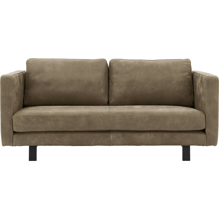 Goossens Excellent Bank Nuance groen, leer, 3-zits, urban industrieel Goossens Excellent Bank Nuance groen, leer, 3-zits, urban industrieel afbeelding 1